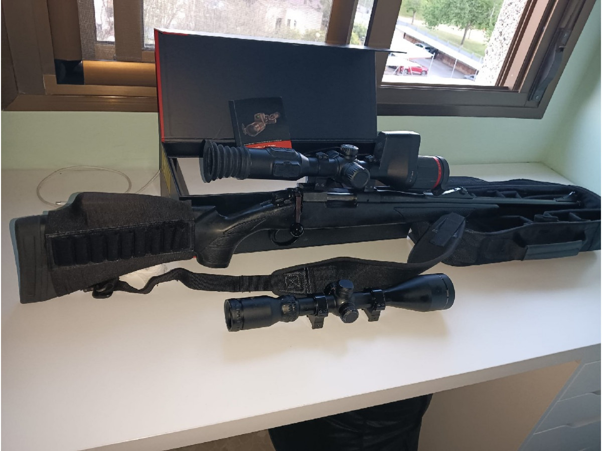Conjunto Rifle , visor termico y visor diurno