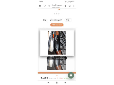 Benelli montefeltro becaccia para la caza de la becada