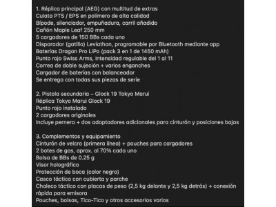 Equipo completo de Airsoft
