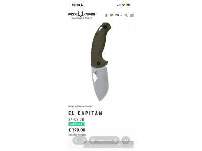 Navaja Fox Knives sin abrir