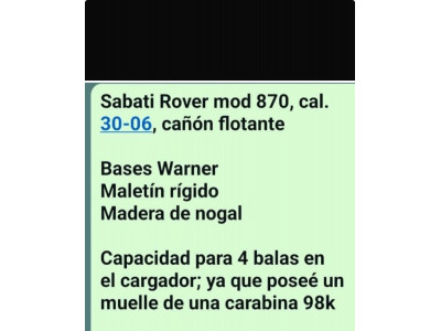 Rifle Sabatti rover modelo 870