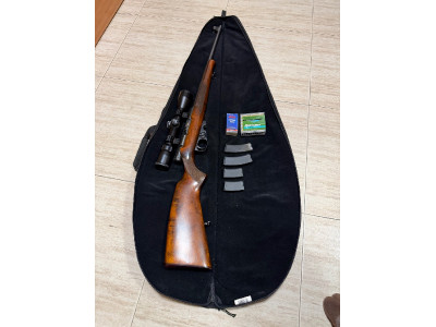 Rifle semiautomático calibre 22LR con visor Bushnell