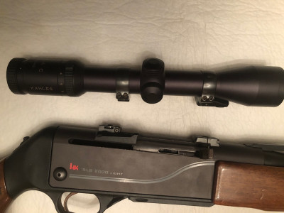 Rifle semiautomático H&K, 9,3x62 y visor Kahles