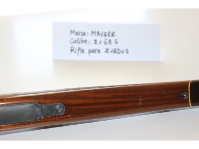 Rifle ZURDO marca Mauser calibre 8 x 68 S