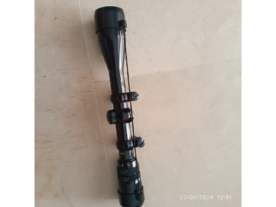 Visor SHIN-HAN 3X-9X, 40 Waterproof con Funda Rígida de Cuero