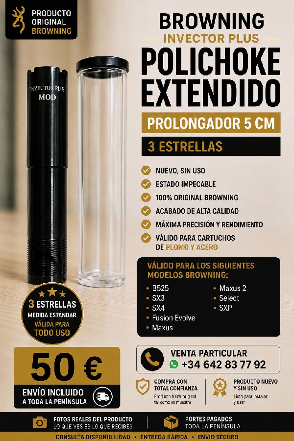 Browning Invector Plus Choke 5cm 3 Estrellas