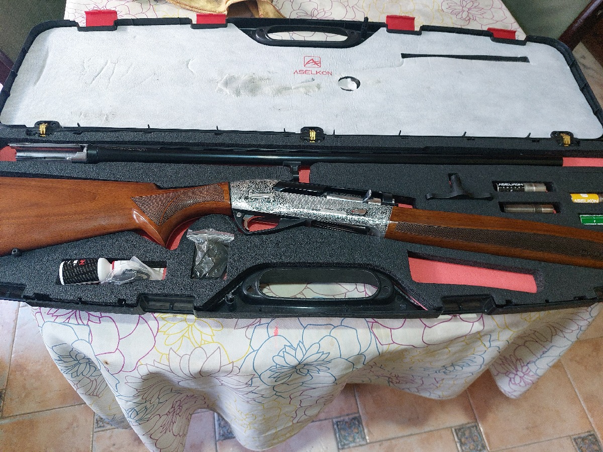 Escopeta Semiautomática Aselkon Inter Elegant Silver Black