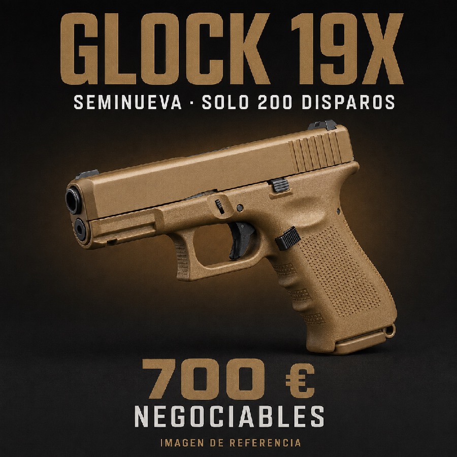 Glock 19X Coyote 9×19 – Estado Seminuevo