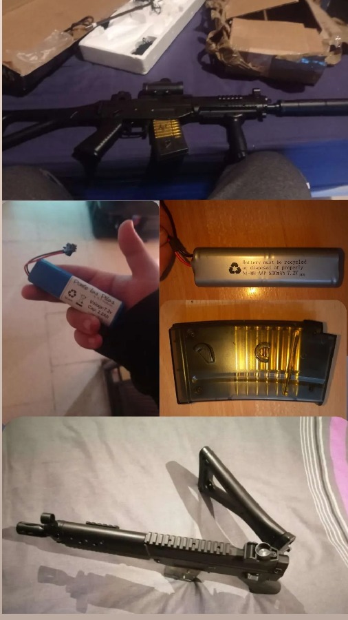 Kit airsoft fusil equipado + batería extra