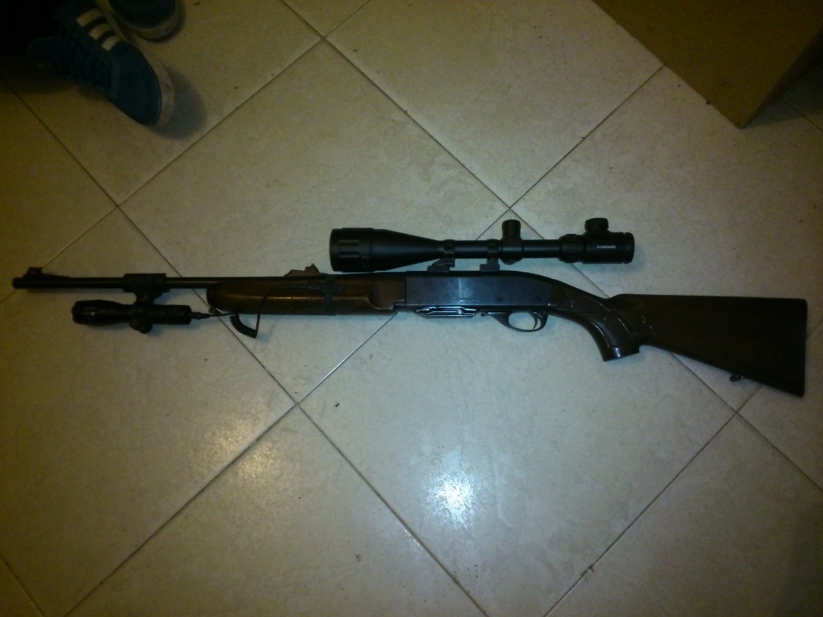 Remington 7400 con mira y monturas Appel