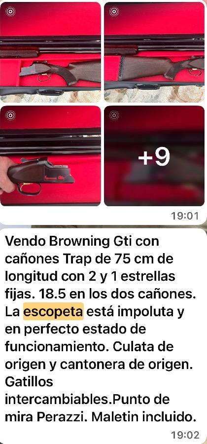Escopeta Superpuesta Browning GTI