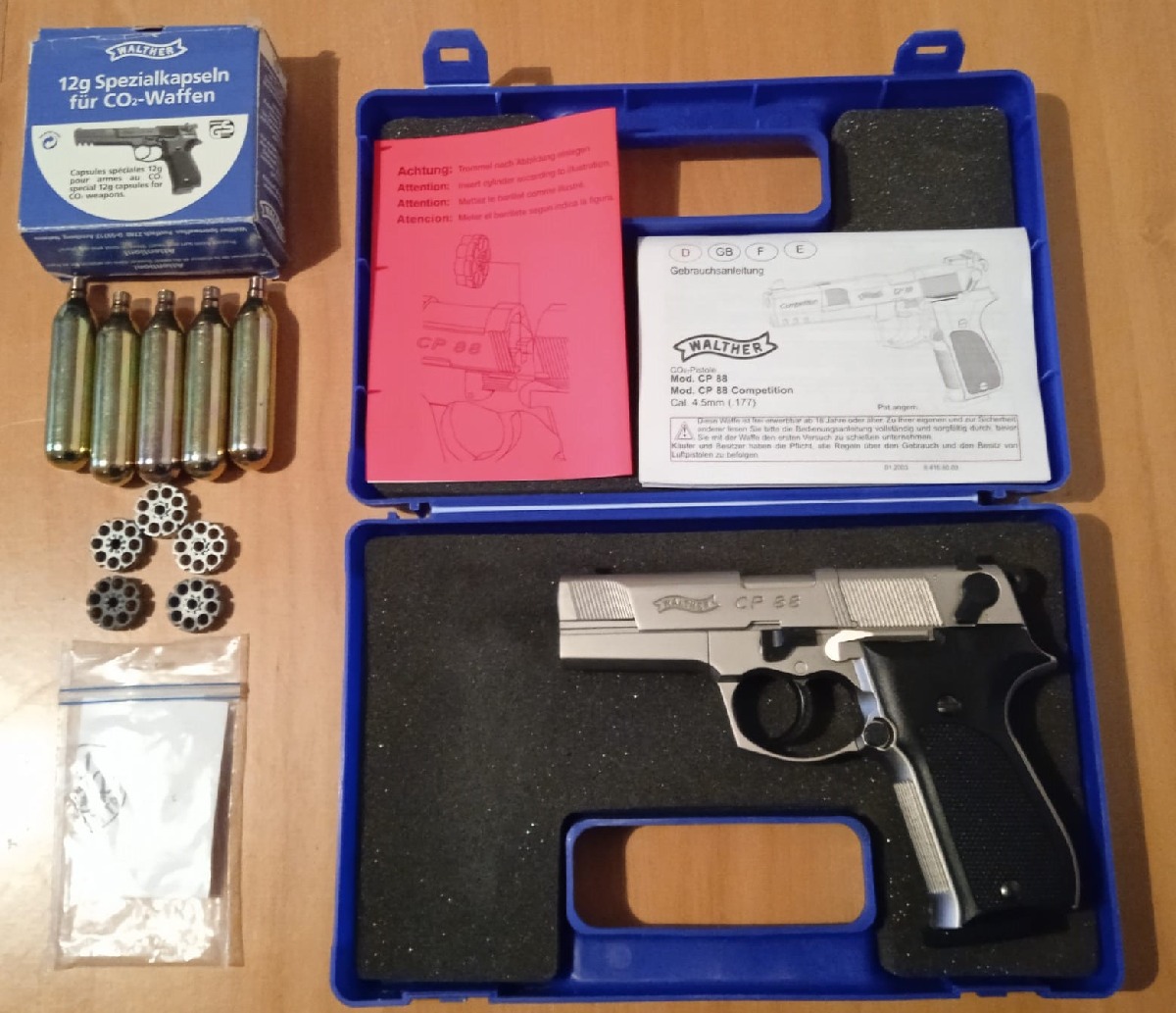 Walther CP88 4" Nickel Full Metal + Extras